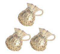 SUPVOX Colgantes de Latón para Llavero 3 Piezas, Decoración Retro Diy, Diseño Hueco Grande, Accesorios para Manualidades y Adornos Vintage para Bolsos y Llaves