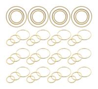 SUPVOX Colgantes para Hacer Joyas 60 Piezas Redondos de K Oro 20Mm 15Mm y 12Mm Accesorios DIY para Bisutería Kit de Materiales para Collares Pulseras y Pendientes