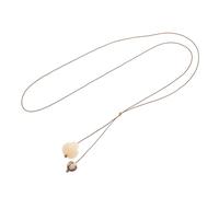 SUPVOX Collar Colgante Boho para Mujer Dije Tallado de Ajo Bodhi, Cadena Larga Étnica Vintage, Joyería Sencilla para Uso Diario y Estilo Casual, Accesorio Espiritual y Elegante