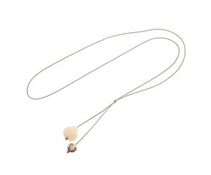 SUPVOX Collar Colgante Boho para Mujer Dije Tallado de Ajo Bodhi, Cadena Larga Étnica Vintage, Joyería Sencilla para Uso Diario y Estilo Casual, Accesorio Espiritual y Elegante