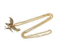 SUPVOX Collar Colgante de Águila para Hombre, Cadena Metálica Dorada, Joyería Vintage Resistente al Desgaste, Estilo Hip Hop Urbano, Símbolo de Libertad y Fuerza, Tamaño Ajustable