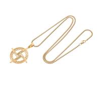 SUPVOX Collar Colgante de Cruz Cristiana Unisex Dorado de Santa Brígida Joyería Religiosa Católica para Mujer y Hombre Amuleto Espiritual Cadena para Protección y Oración Diaria