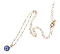 SUPVOX Collar Colgante Ojo Malvado Turco Amuleto de Ojos Azules, Cadena Dorada Ajustable, Joyería Femenina de Protección y Buena Suerte para Uso Diario