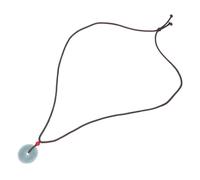 SUPVOX Collar de Jade Natural Azul Colgante Tallado Vintage Cadena Ajustable para Mujer Joyería Étnica Tradicional China para Buena Suerte y Prosperidad Obsequio Adecuado para