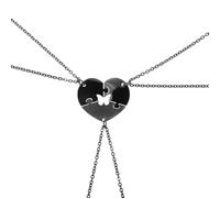 SUPVOX Collar de Rompecabezas de Corazón Colgante de Ala y Corazón de Acero Inoxidable Collar de Amistad para Regalar para Ocasiones Especiales