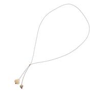 SUPVOX Collar Étnico Largo Colgante de Ajo Tallado para Mujer, Cuerda de Cera y Raíz de Bodhi, Cómodo y Confiable para Ocasiones Casuales y Viajes