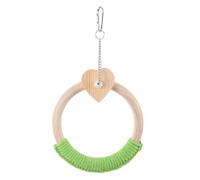 SUPVOX Columpio de Loro Grande Redondo de Cuerda de Algodón Verde, Soporte para Percha Masticadora y Trepadora, Accesorio para Jaula de Pájaros Adecuado para Periquitos, Cacatúas