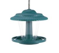 SUPVOX Comedero Colgante para Pájaros Silvestres con Techo Verde, Plástico Duradero, Decoración de Jardín al Aire Libre, Alimentador para Aves, Resistente Intemperie