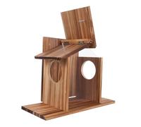 SUPVOX Comedero para Ardillas De Madera Caseta para Ardillas De Jardín Comedero para Hámster De Exterior