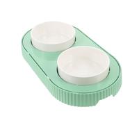 SUPVOX Comedero Termostático para Gatos Cuenco Calefaccionado de Cerámica Doble Recipiente para Comida y Agua para Uso Interior Invierno Mantiene el Alimento Caliente