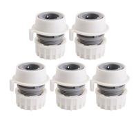 SUPVOX Conector de Manguera de Grifo de Conexión Rápida 5 Piezas Plástico | Adaptador para Lavadora y Lavavajillas, Alta Dureza, Uso Múltiple, Accesorios de Entrada de Agua
