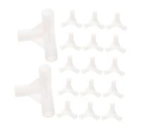 SUPVOX Conector en T para Estructura de Toldo 42 Piezas Color Claro, Accesorios de Plástico para Carpas y Cenadores, Unión de Esquina Ángulo Recto para Camping y Uso Exterior