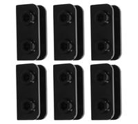 SUPVOX Conectores de Plástico para Carpas de Camping, Juego de 6 Piezas Negras, Codos para Postes de Tienda, Piezas de Repuesto para Toldos y Doseles, Accesorios para Acople de