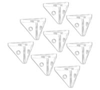 SUPVOX Conectores Triangulares de Acrílico Transparente para Vitrinas, 8 Piezas Orificios para Tornillos 4x6 Mm, Soportes de Esquina Compactos para Estantes de Exhibición y Cajas