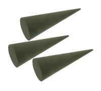SUPVOX Conos de Espuma Floral en Forma de Cono Bloque de Espuma Verde para Flores Secas y Húmedas Tamaño 100 MM X 320 MM Paquete de 3 Unidades Ideales para Arreglos Decoración de