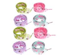 SUPVOX Cordones Planos Transparentes de 2,8 Cm de Ancho Estampado Floral, 120 Cm de Largo, Pack de 4 Pares (rojo, Verde, Azul y Morado) para Zapatos Casuales y Deportivos