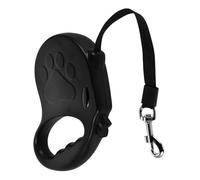 SUPVOX Correa Retráctil para Perros Pequeños Negra con Diseño de Huellas y Segura para Paseos al Aire