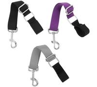 SUPVOX Correas de Extensión Ajustables para Peluquería Canina, Kit de 3 Piezas en Negro, Morado y Gris, de Nailon Resistente, Lazos Impermeables para Baño y Aseo Seguro de Perros