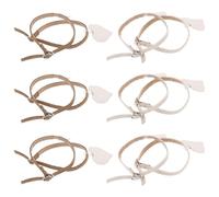 SUPVOX Correas Desmontables para Zapatos de Tacón Alto, 6 Piezas (3 Marrón ante 3 Camel Ante), Ajuste Ajustable y Antideslizante para Tobillo, Accesorio Cómodo para Estabilidad y Uso