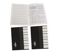 SUPVOX Cuaderno de Partituras Portátil 3 Piezas para Piano y Guitarra, Cuaderno de Notas del Pentagrama Reutilizable para Práctica Musical, Libro de Acordes y Notación Musical para Principiantes