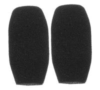 SUPVOX Cubierta Antiviento Para Micrófono De Solapa De Esponja, Tamaño 48x22x12mm, Color Negro, Pack De 2 Unidades, Compatible Mini Micrófonos Para Grabación, Presentaciones y Ktv