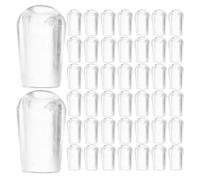 SUPVOX Cubiertas Protectoras de Punta de Goma Pvc para Perchas de Alambre, Tapas Transparentes 4.5 Mm, 50 Piezas, Protección Segura para Ganchos y Tornillos, Uso Doméstico y Organización