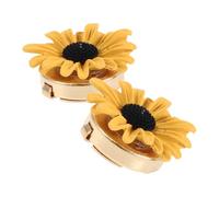 SUPVOX Cubrebotones de Gemelos Diseño de Girasol, Aleación Resistente al Deslustre, Paquete de 2 Piezas para Camisas Formales y Ropa de Fiesta, Accesorios Decorativos para Puños