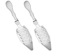 SUPVOX Cuchara de Absenta de Acero Inoxidable 304 Hueca, Filtro para Cócteles y Azúcar, 2 Unidades Plateadas, Utensilio Multifunción para Barra y Uso Doméstico