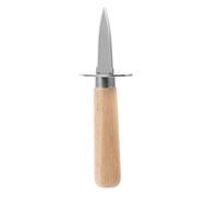 SUPVOX Cuchillo para Ostras Acero Inoxidable Mango Madera Ergonómico, Abridor de Vieiras Portátil y Cortador de Conchas para Mariscos, Utensilio Cocina para Picnic, Barbacoas y Cenas (1
