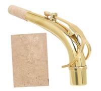SUPVOX Cuello de Saxofón Alto de Latón con Almohadilla de Corcho Repuesto para Instrumentos Musicales Accesorios para Saxofonistas Mástil Reutilizable