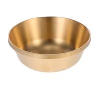 SUPVOX Cuenco de Agua Tibetano de Cobre Pulido Grueso Nº 8, Vasija Ritual Budista para Suministro de Agua y Alimentos, Cuenco Decorativo para Hogar, Templo y Meditación Espiritual
