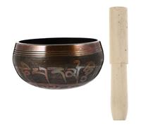 SUPVOX Cuenco de Sonido de Tibetano Hecho Mano para Meditación Yoga Kit de Cuencos para Cantar de Calidad Metales Incluido el Martillo para Terapias de Relajación