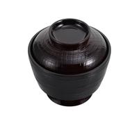 SUPVOX Cuenco de Sopa de Miso Japonés de Plástico sin Olor 9,3x9 Cm con Tapa para Hogar y Restaurante, Tazón Multifuncional para Arroz y Sopas, Vajilla Práctica y Versátil