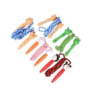 SUPVOX Cuerda para Saltar de Dibujos Animados Mango de Madera 5 Piezas Diseños de Gato Rana Hombrecito Oso y Conejo Cuerda Portátil para Ejercicio y Actividades al Aire Libre