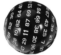 SUPVOX Dados Poliédricos Dados De 100 Lados Juego Juego De Morir con Numeros Poliédrico Conformado Accesorio para Fiestas Echado a Un Lado Accesorios para Juegos De Mesa Blanco Acrílico