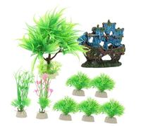 SUPVOX Decoración Acuarios Plantas Artificiales Realistas para Peceras Oficina con Barco Azul Compacto y Elegante