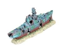 SUPVOX Decoración De Naufragios para Acuario Adorno Temático De Resina Forma De Barco Hundido Decoración Realista De Naufragio para Pecera Cueva De Escondite para Peces Betta para Escenar