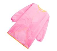 SUPVOX Delantal de Pintura Infantil de Manga Larga Color Rosa Talla M 105-130 CM Protección contra Salpicaduras para Fácil de Limpiar y Reutilizable Adecuado para Arte y
