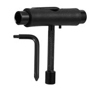 SUPVOX Destornillador en T para Patineta Negro Multifuncional, Herramienta Portátil Llave Allen y Cruz, Accesorios Esenciales para Mantenimiento y Ajuste de Skateboards y Longboards
