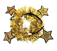SUPVOX Diadema Cabello Año 2024 2 Unidades Estrellas Doradas Accesorios para Fiesta de Nochevieja y Decoración para Fotos Ligera y Cómoda Adultos
