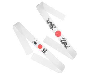 SUPVOX Diadema en Estilo Minimalista o Japonesa Chef para Ninja 2 Piezas de Poliéster y Mantiene el Cabello en Su Lugar Se Puede Usar como Coleta para Cocina Artes Marciales