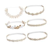 SUPVOX Diademas de Encaje Floral para Ñiño Niña, Elásticas y Ajustables, 6 Piezas Mixtas, Accesorios Suaves para Recién Nacidos y Niños Pequeños en Sesiones Fotográficas Estilo Aleatorio