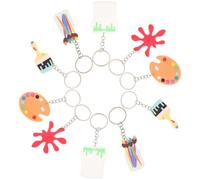 SUPVOX Dijes Colgantes para Llaveros 10 Piezas, Diseño Creativo de Artista en PVC, Accesorios Portátiles para Llaves y Uso Escolar