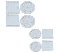 SUPVOX Discos de Tejido de Cuerda 8 Piezas EVA 2 Redondos Grandes 150X150 MM 2 Cuadrados Grandes 150X150 MM 2 Redondos Pequeños 100X100 MM 2 Cuadrados Pequeños 100X100 MM