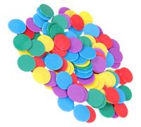 SUPVOX Discos Redondos de Acrílico 25mm 100 Piezas Colores Surtidos para Aprendizaje Matemático y Probabilidad, Fichas Educativas para Contar, Clasificar y Sumar en Aula Color Aleatorio