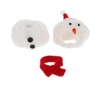 SUPVOX Disfraz De Navidad Muñeco De Nieve Ropa De Muñeca Pequeña para Manualidades Gorro y Bufanda