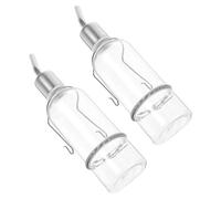 SUPVOX Dispensador de Agua para Jaula de Mascotas 180 Ml, Botella Portátil de Vidrio para Perros y Gatos, Pack de 2 Unidades, Bebedero Colgante para Animales Pequeños, Hidratación Fácil