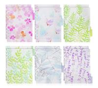 SUPVOX Divisores de Plástico para Carpetas A5 de 6 Agujeros, 12 Piezas Coloridas Encuadernación Reforzada, Separadores Índice Resistentes para Oficina, Escuela y Organización Personal