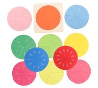 SUPVOX Educativo de Bandejas Numéricas de Madera para Juguetes Cognitivos de Fracciones Material Montessori para Aprendizaje y Desarrollo Manipulativo
