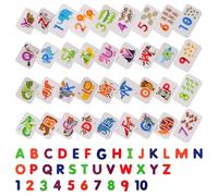 SUPVOX Educativo de Cartas Infantiles Números y Letras Juguete Cognitivo para Aprender Ortografía Material Seguro sin Bordes Afilados Colores Vivos para Estimular Reconocimiento y